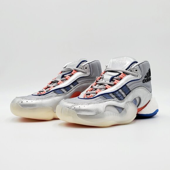 Adidas Men's 98 x Crazy BYW Basketball Shoes Silver Metallic EF5537 Size 6.5 - Picture 1 of 10